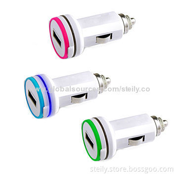 Halo-designed 5V/2.1A Mini USB in-Car Charger for iPad/Other Tablet PC, Comes in Various ColorsNew